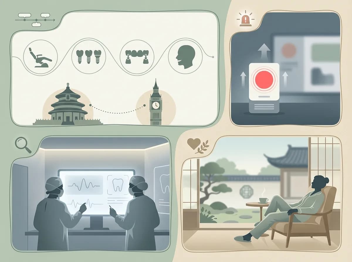 Editorial illustration of an All-on-4 case with escalation support