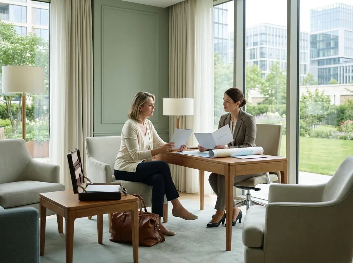 Photorealistic scene of an international patient planning medical travel in China