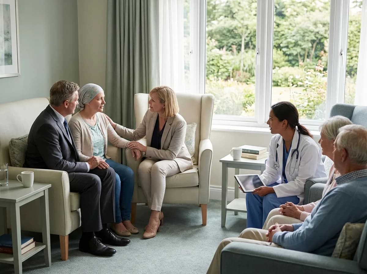 Photorealistic scene suggesting patient confidence and recovery milestones
